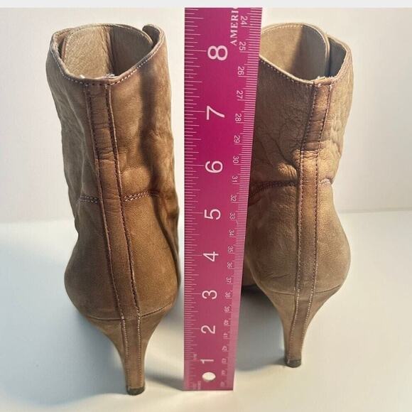 ASH Iggy Victorian Peep Toe Leather Boots Sz 8.5 Cottagecore Regency Punk Style - Picture 3 of 9